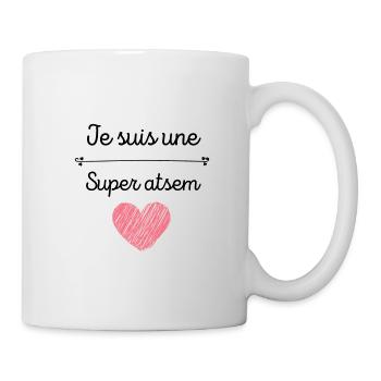 Je suis une super atsem - Mug blanc - blanc - Droite
