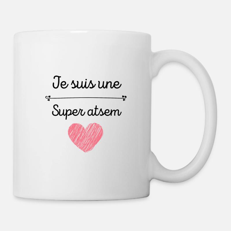 Je suis une super atsem - Mug blanc - blanc