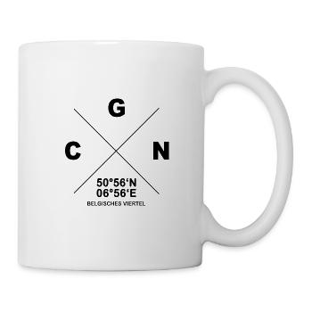 Coordonnées CGN Cologne Belgian Quarter Veedel - Mug blanc - blanc - Droite