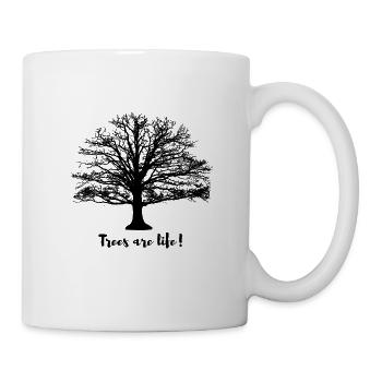 Les arbres sont la vie - Mug blanc - blanc - Droite