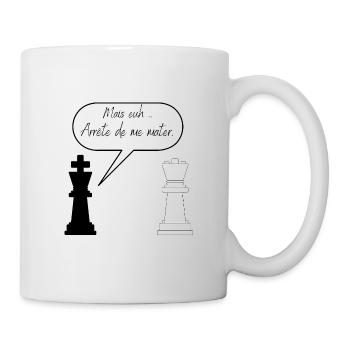 T-shirt échecs humour, idée cadeau joueur - Mug blanc - blanc - Droite