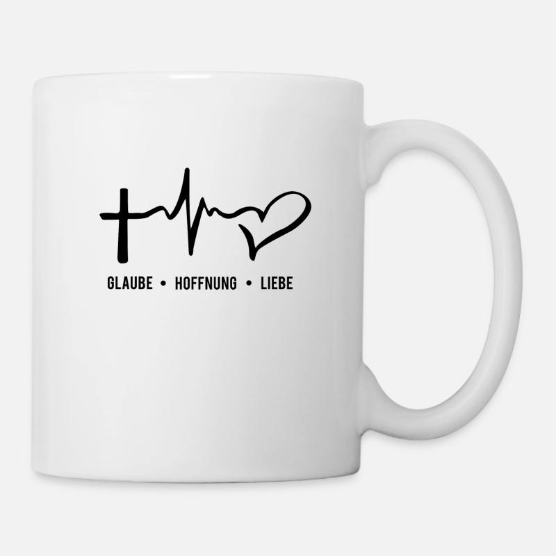 Glaube Hoffnung Liebe - Tasse - Weiß