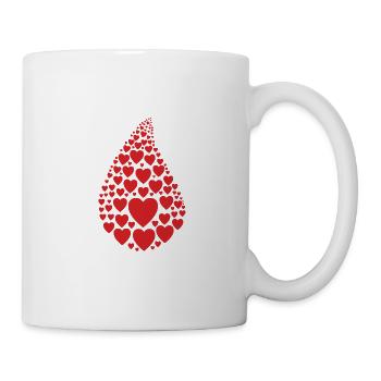 Tropfen Herz - Tasse - Weiß - Rechts