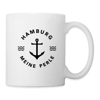 hamburg meine Stadt perle - Tasse - Weiß - Rechts