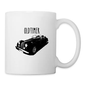 Britischer Oldtimer - Plus4 oder Plus8 - Tasse - Weiß - Rechts