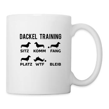 Dackel Training - Tasse - Weiß - Rechts