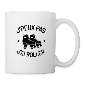 Je peux pas j'ai roller humour drôles sport - Mug blanc - blanc - Droite