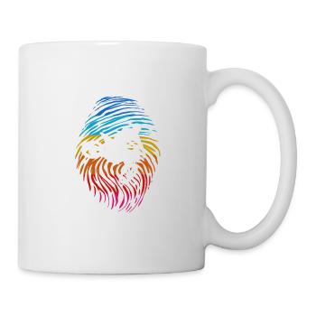 Motocross humor motorcycle funny fingerprint - Mug - white - Right