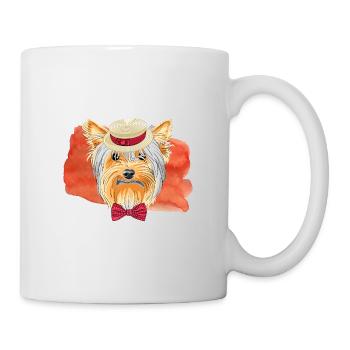 Dog - Yorkshire Terrier - Mug - white - Right