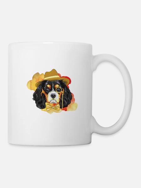 Originelles Design-Hund - Tasse - Weiß