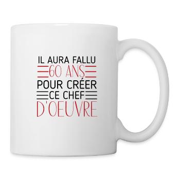 anniversaire 60 ans, idée cadeau humour - Mug blanc - blanc - Droite