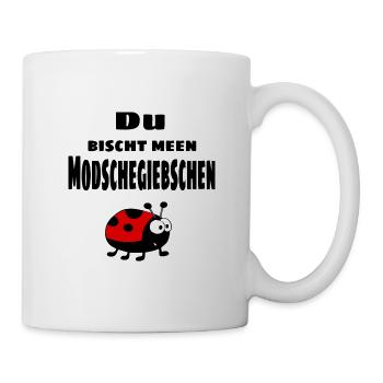 Modschegiebschen - sächsisch - Tasse - Weiß - Rechts