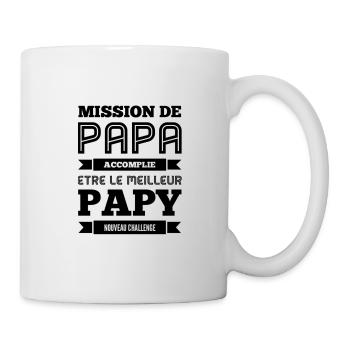 Papy cadeau futur papi phrase drôle anniversaire - Mug blanc - blanc - Droite