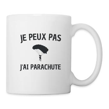 Je peux pas j'ai parachute sport extrême skydiving - Mug blanc - blanc - Droite
