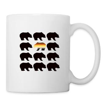 Schwarzer Bär Gay Gaybear - Tasse - Weiß - Rechts