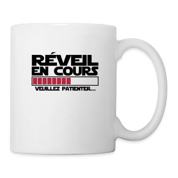 réveil (en cours),message,humour - Mug blanc - blanc - Droite