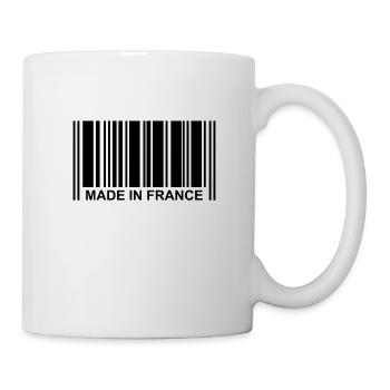 Made in france code barre - Mug blanc - blanc - Droite
