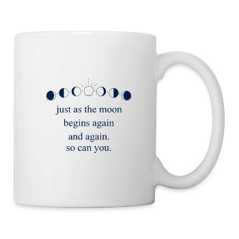 Moon Inspiring Saying Motivation Universe - Mug - white - Right