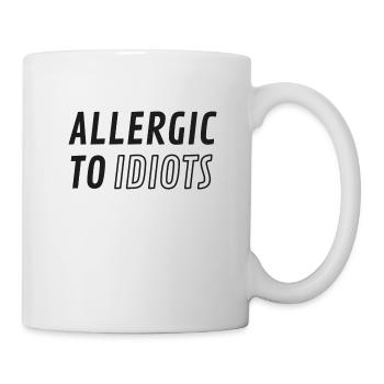 Allergique aux idiots - Mug blanc - blanc - Droite
