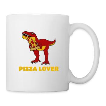 Pizza Lover, Dinosaur Lover, Pizza - Mug - white - Right
