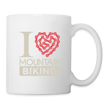 I love mountain biking I love mountain biking - Mug - white - Right