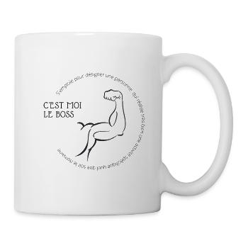c est moi le boss 1 - Mug blanc - blanc - Droite
