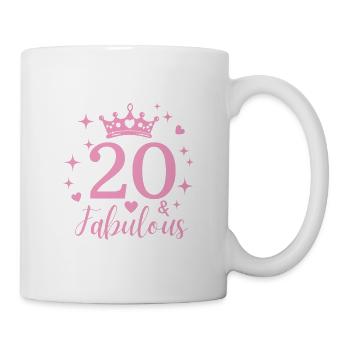 fabulous 20. 20th birthday - Mug - white - Right