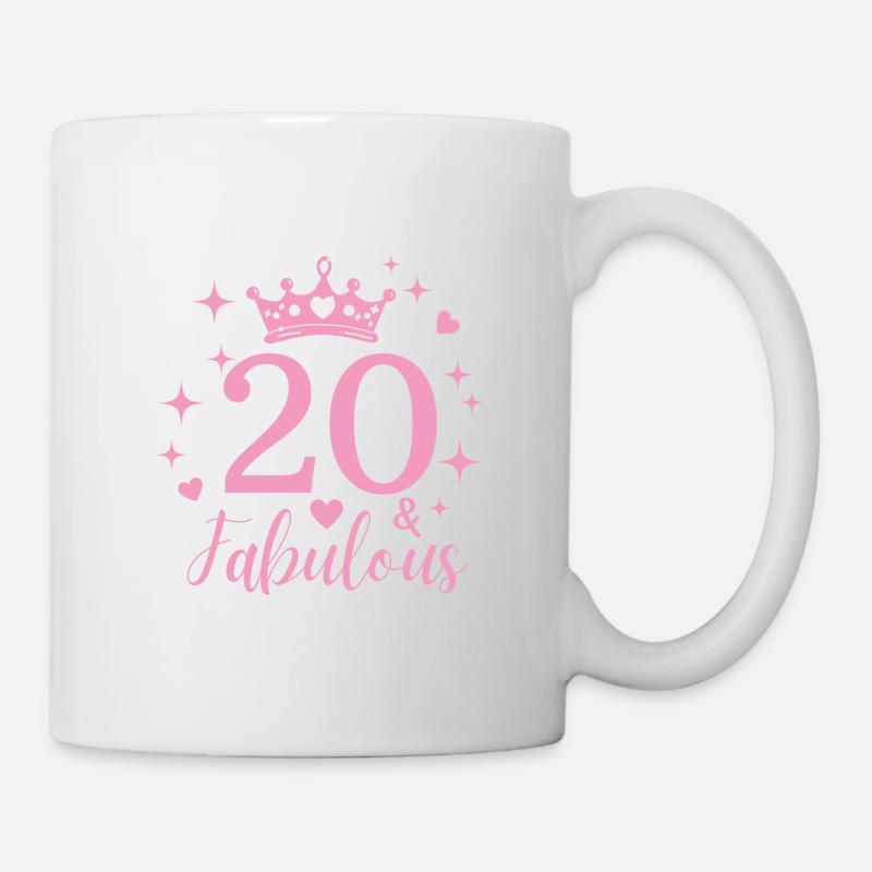 fabulous 20. 20th birthday - Mug - white