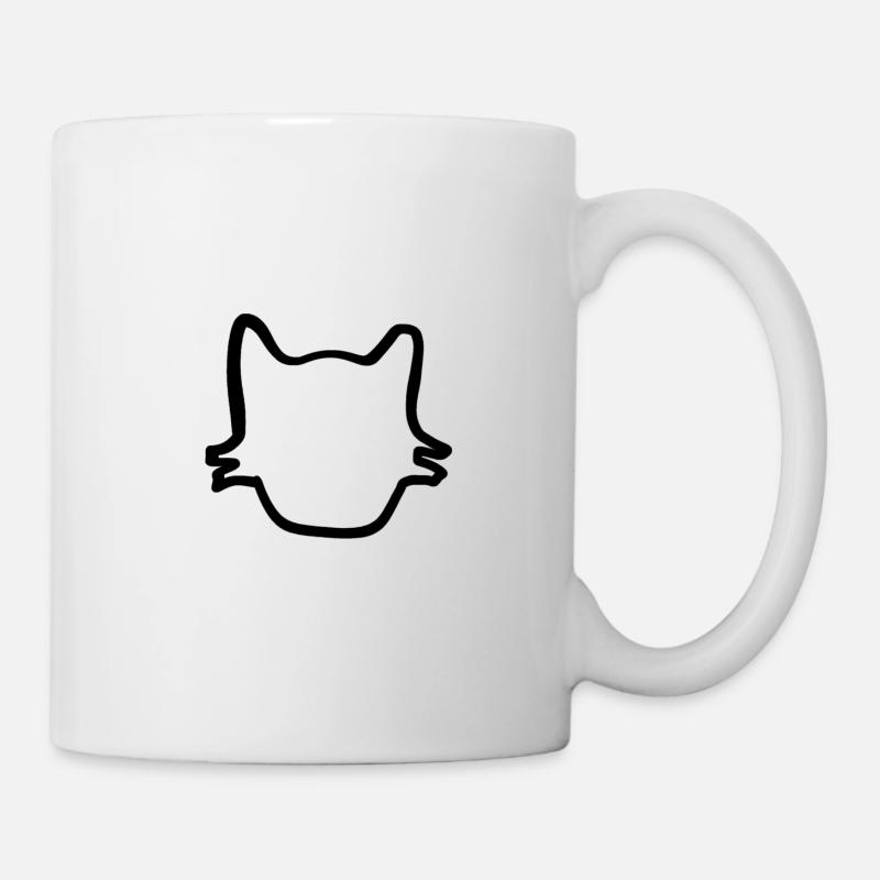 Symbole Chats Chat Animal Gueule de bois - Mug blanc - blanc