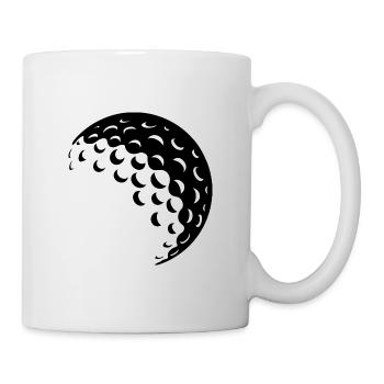 Golfball schwarz - Tasse - Weiß - Rechts