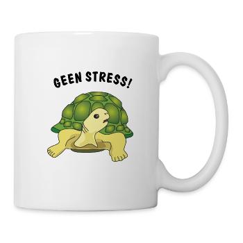 geen stress - Tasse - Weiß - Rechts