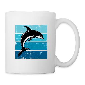 Delphin Ozean Meeres Walfisch Delphin - Tasse - Weiß - Rechts