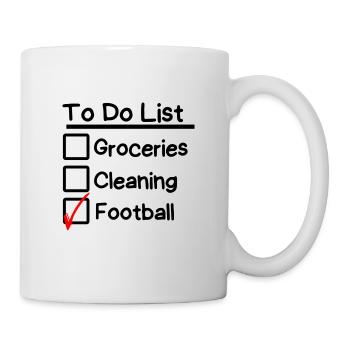 Liste des tâches | Football T-Shirt - Mug blanc - blanc - Droite