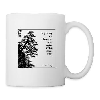 A journey of a thousand miles - Laozi - Mug - white - Right