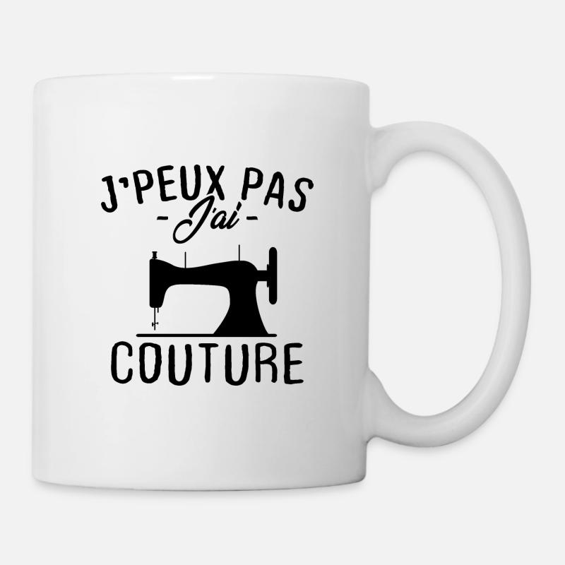Je peux pas j'ai couture - Mug blanc - blanc