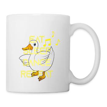 Duck Dance Saying Eat Sleep Dance Repeat - Mug blanc - blanc - Droite