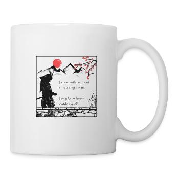 Samurai Zitat Inspirierender Spruch Japan Krieger - Tasse - Weiß - Rechts