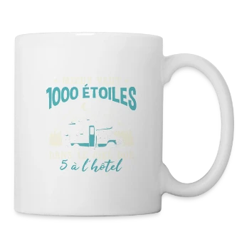 Mug blanc avec motif Camping-Car Fun: L'Humour du Campeur Passionné