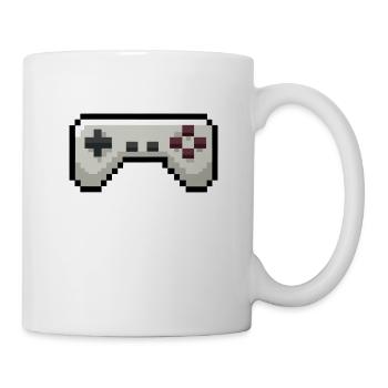 Pixelart Gamecontroller Gaming - Tasse - Weiß - Rechts