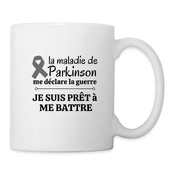 la maladie de parkinson me déclare la guerre - Mug blanc - blanc - Droite