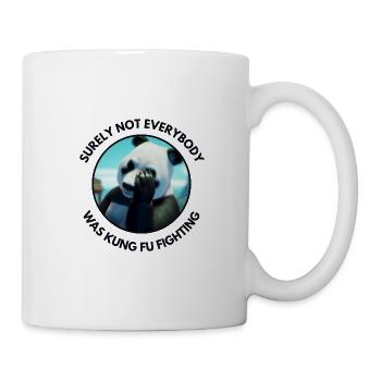Panda Bear Kung Fu Fighting lustiger Spruch Witz - Tasse - Weiß - Rechts