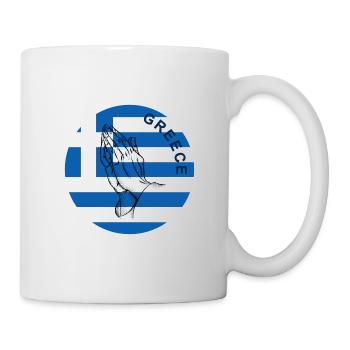 Drapeau grec - Mug blanc - blanc - Droite