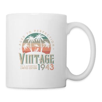 1943 Vintage Geburtstagsgeschenk 1943 - Tasse - Weiß - Rechts