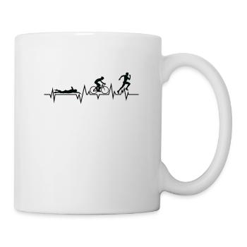 Triathlon, Swimming, Cycling, Running, Sports - Mug - white - Right