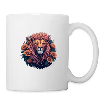 Löwe - Generative AI - Tasse - Weiß - Rechts