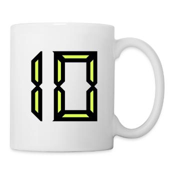 10 ANS. 10e ANNIVERSAIRE. ANNIVERSAIRE 10 ANS. 10 - Mug blanc - blanc - Droite