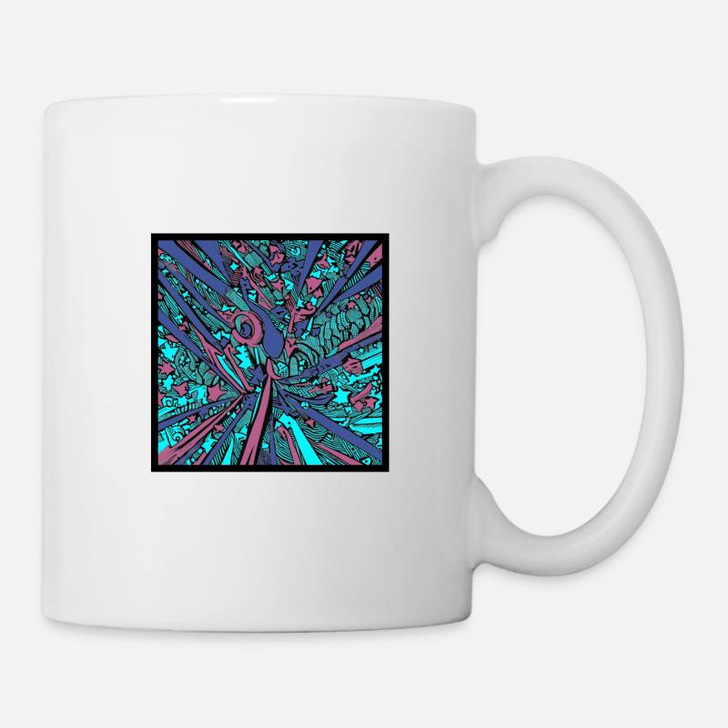 Abstrakte Illustration Serie B - Tasse - Weiß
