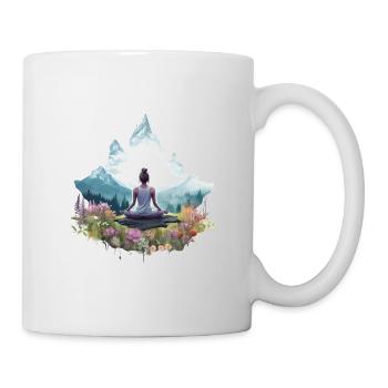 Meditation in the mountains - Mug - white - Right