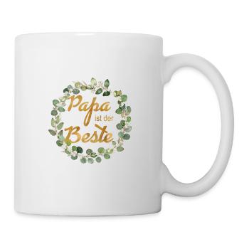 Papa ist der Beste personalisierbar - Tasse - Weiß - Rechts