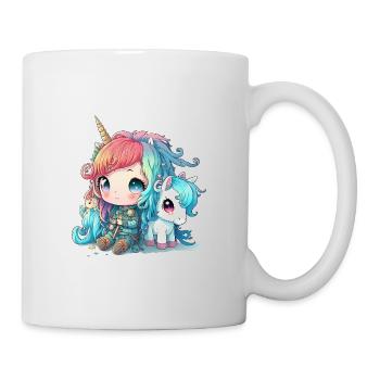 Baby girl with unicorn - Mug - white - Right